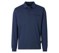 Casa Moda Poloshirt Langarm gestreift Dunkelblau Größe XL