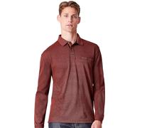 Casa Moda Casual Casual Fit Longsleeve Poloshirt rot, Gemustert