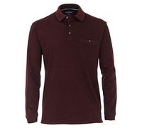 CASAMODA Polo-Shirt Langarm Brusttasche geknöpft rot M