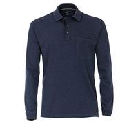 Casa Moda Poloshirt Langarm gestreift Dunkelblau Größe M