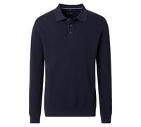 Langarm-Poloshirt CASAMODA "CASAMODA Polo-Shirt Langarm uni", Herren, Gr. 5XL, blau (dunkelblau), 100% Baumwolle, Shirts (10635809-5XL) dunkelblau