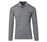 Casa Moda Poloshirt Polo-Shirt Langarm uni Mittelblau Größe 4XL