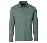 Casa Moda Langarm-Poloshirt Structure – Regular Fit – 60% Baumwolle/40% Polyester – Damen XL, Grün
