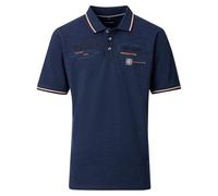Poloshirt CASAMODA "CASAMODA Polo-Shirt uni", Herren, Gr. XL, blau, 95% Baumwolle, 5% Elasthan, Shirts (16903511-XL) blau