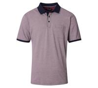 Poloshirt CASAMODA "CASAMODA Polo-Shirt gemustert", Herren, Gr. L, rot (bordeauxrot), 100% Baumwolle, Shirts (92142119-L) bordeauxrot