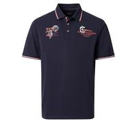 Poloshirt CASAMODA "CASAMODA Polo-Shirt Print", Herren, Gr. M, dunkelblau, 100% Baumwolle, Shirts (23336832-M) dunkelblau