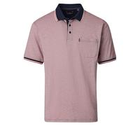 Poloshirt CASAMODA "CASAMODA Polo-Shirt Print", Herren, Gr. S, rosa (hellrot), 100% Baumwolle, Shirts (68351961-S) hellrot