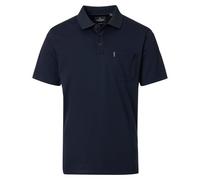 Casa Moda Poloshirt Uni – Halbarm, Brusttasche, geknöpfter Kragen – Dunkelblau XXL