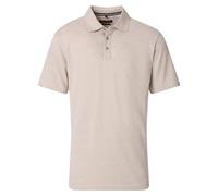 Poloshirt CASAMODA "CASAMODA Polo-Shirt uni", Herren, Gr. 3XL, beige, 70% Baumwolle, 30% Leinen, Shirts (56328238-XXXL) beige