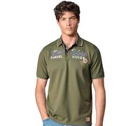 Poloshirt CASAMODA "CASAMODA Polo-Shirt uni", Herren, Gr. M, grün, 95% Baumwolle, 5% Elasthan, Shirts (22875140-M) grün
