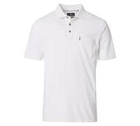Poloshirt CASAMODA "CASAMODA Polo-Shirt uni", Damen, Gr. XL, weiß, 55% Baumwolle, 45% Polyester, Shirts (42614248-XL) weiß