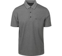 Casa Moda Herren Polo-Shirt unifarben mit Brusttasche Grau M