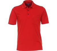 CASAMODA Poloshirt Halbarm Brusttasche geknöpfter Kragen rost Größe M