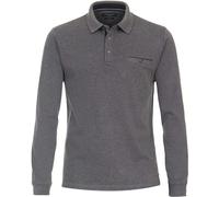 Polo-Shirt Langarm gestreift CASAMODA graues Mittelblau L (Artikelnummer: 4Q902/50XL)