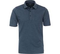 CASAMODA Poloshirt Uni Halbarm mit Brusttasche, geknöpfter Kragen Rauchblau Herren Größe 6XL