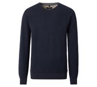 Strickpullover CASAMODA "CASAMODA Pullover uni", Herren, Gr. XXL, blau (dunkelblau), 100% Baumwolle, Pullover (47182620-XXL) dunkelblau