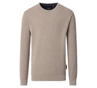 Strickpullover CASAMODA "CASAMODA Pullover uni", Herren, Gr. M, beige, 100% Baumwolle, Pullover (98755423-M) beige