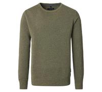 Strickpullover CASAMODA "CASAMODA Pullover uni", Herren, Gr. L, grün, 100% Baumwolle, Pullover Strickpullover (98387007-L) grün