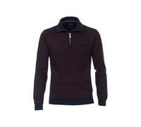 Casa Moda Casual Fit Sweatshirt Ziprot, Gemustert