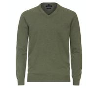 CASAMODA - Pullover mit V-Ausschnitt uni 004430 grün - Gr. - 3XL