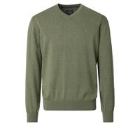 CASAMODA - Pullover mit V-Ausschnitt uni 004430 grün - Gr. - 4XL