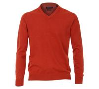 CASAMODA - Pullover mit V-Ausschnitt uni 004430 orange - Gr. - 4XL