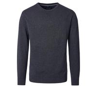 Strickpullover CASAMODA "CASAMODA Pullover uni", Herren, Gr. XXL, grau (dunkelblau), 100% Baumwolle, Pullover Strickpullover (76094736-XXL) dunkelblau