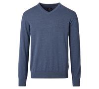 Casa Moda Pullover mit V-Ausschnitt uni 004430 Damen 100% Baumwolle Blau L