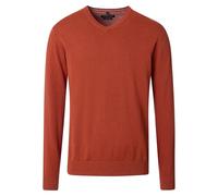 Casa Moda Pullover V-Ausschnitt Uni Orange Brick Größe L