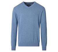 Casa Moda Pullover V-Ausschnitt Herren Uni 100% Baumwolle Blau Größe 3XL