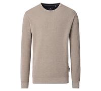 Strickpullover CASAMODA "CASAMODA Pullover uni", Herren, Gr. XXL, beige, 100% Baumwolle, Pullover (98755423-XXL) beige
