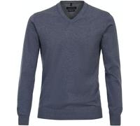 Pullover mit V-Ausschnitt uni 004430 Blau M