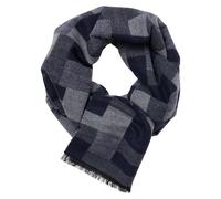 Schal CASAMODA "CASAMODA Schal gemustert", Herren, blau (graues mittelblau), 45% Polyester, 20% Polyamid, 20% Polyacryl, 15% Wolle, Modetücher (13135409-0) graues mittelblau