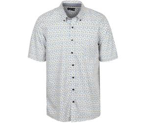 CASAMODA Short Sleeves Freizeithemd Dots Blau - Größe 6XL Gelb 6XL
