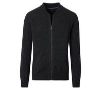 Strickjacke CASAMODA "CASAMODA Strickjacke uni", Herren, Gr. 3XL, grau (grauschwarz), 80% Wolle (Lammwolle), 20% NY, Strickjacken (96556243-XXXL) grauschwarz