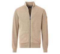 Strickjacke CASAMODA "CASAMODA Strickjacke uni", Herren, Gr. M, beige, 100% Baumwolle, Strickjacken Strickjacke (36059024-M) beige