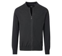 Casa Moda Strickjacke Sport Cardigan – 100% Baumwolle, Reißverschluss – Dunkelgrau Gr. 3XL