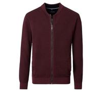 Casa Moda Strickjacke Zip Structure Bordeaux Rot Größe 3XL