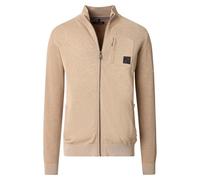 Strickjacke CASAMODA "CASAMODA Strickjacke uni", Herren, Gr. M, beige, 100% Baumwolle, Strickjacken (36059024-M) beige