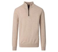 Casa Moda Regular Fit Troyer beige, Einfarbig