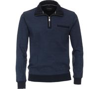 CASAMODA - Sweat-Troyer gemustert blau - Gr. - 3XL