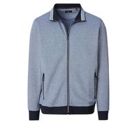 Sweatjacke CASAMODA "CASAMODA Sweatjacke gestreift", Herren, Gr. XL, blau, 100% Baumwolle, Sweatjacken Sweatjacke (30724205-XL) blau