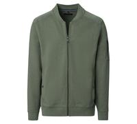 Sweatjacke CASAMODA "CASAMODA Sweatjacke uni", Herren, Gr. XXL, grün, 74% Baumwolle, 23% Polyester, 3% Elasthan, Sweatjacken (26073140-XXL) grün