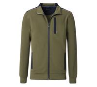 Sweatjacke CASAMODA "CASAMODA Sweatjacke uni", Herren, Gr. M, grün (dunkelgrün), 95% Baumwolle, 5% Elasthan, Sweatjacken Sweatjacke (43778130-M) dunkelgrün
