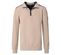 Casa Moda Sweatshirt Half-Zip Beige 95% Baumwolle/5% Elasthan Größe XXL
