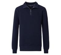 Casa Moda Casual Fit Troyer blau, Einfarbig
