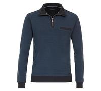 Sweatshirt CASAMODA "CASAMODA Sweattroyer uni", Herren, Gr. L, blau (sattes dunkelblau), 100% Baumwolle, Sweatshirts Sweatshirt (73428762-L) sattes dunkelblau