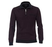 Casa Moda Casual Fit Sweatshirt Ziprot, Gemustert
