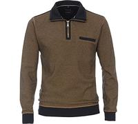 Casa Moda Casual Fit Sweatshirt Zipgelb, Gemustert