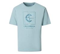 Casa Moda Regular Fit T-Shirt Rundhals türkis, Bedruckt